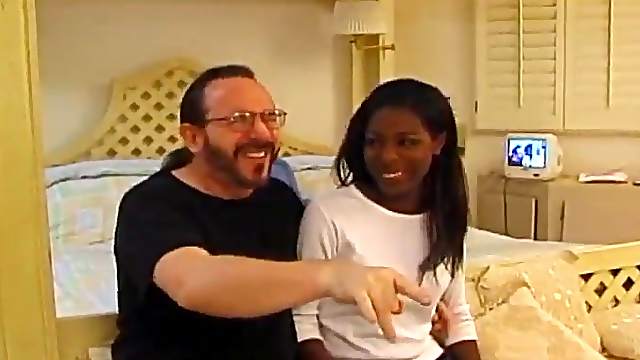 Fuckable ebony bitch always enjoys hardcore sex with white men