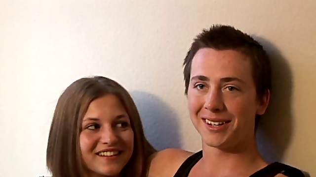 Amateur cutie shared in a hardcore hotel room threesome