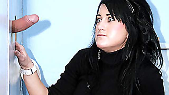 Brunette Is Stunned By The Size Of A Cock In A Gloryhole