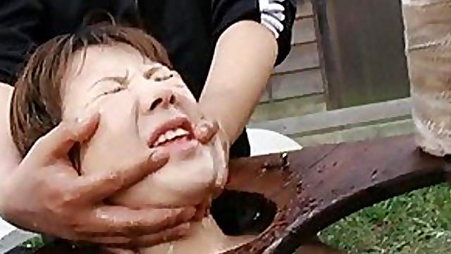 Japanese AV Model in bondage and controlled by horny master