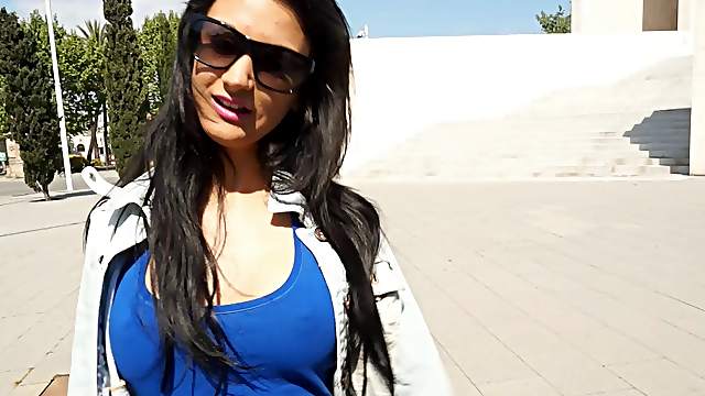 Cutest black-haired senorita gets on the back seat to get shagged hard