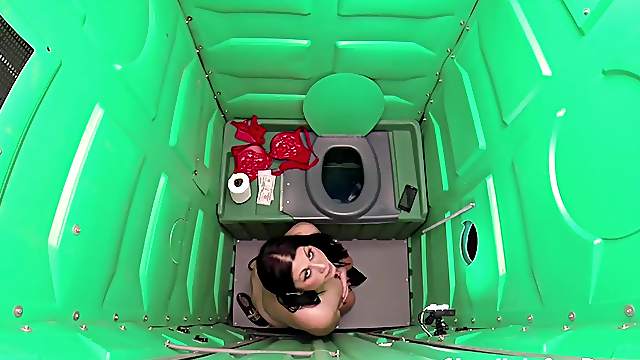 Walmart gets a porta potty gloryhole outside in the parking lot