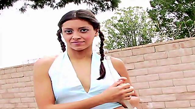 Taking home a tight chick in pigtails to fuck her hot box