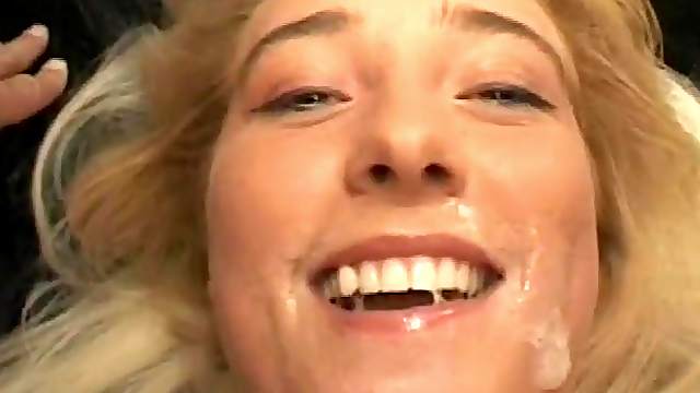 Amateur teen girlfriend gangbang with huge facials