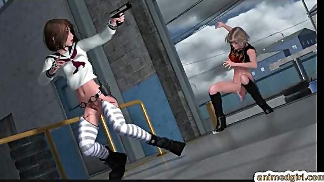 3D animation shemale college-girl hardcore fucked