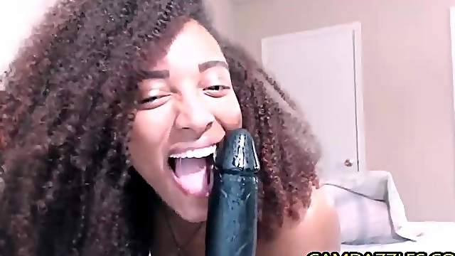 Ebony goddess getting very wet