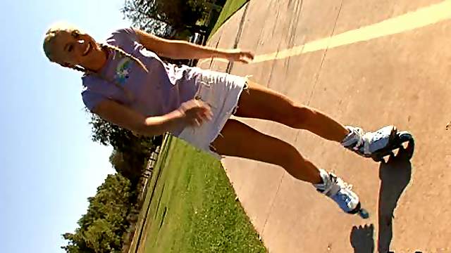 Sports blonde in miniskirt getting pounded hardcore while moaning