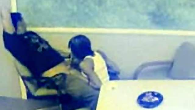 Lunch Time Blowjob From A Hot Brunette Caught On Camera