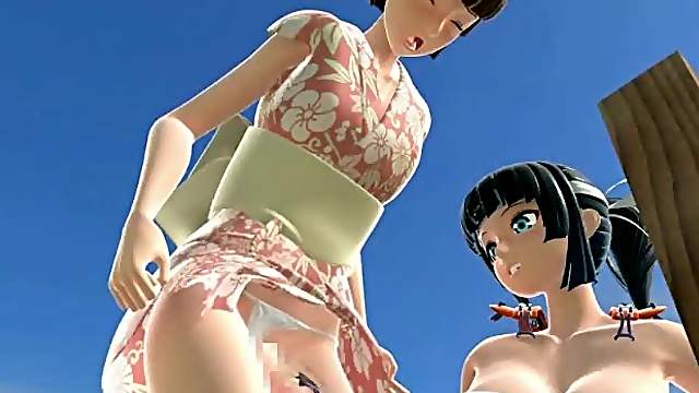 Japanese 3d hentai shemale gets handjob and cumshot