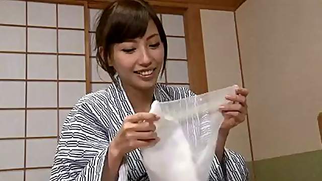 Saucy Asian bitch Miyuki enjoys having her hirsute twat banged