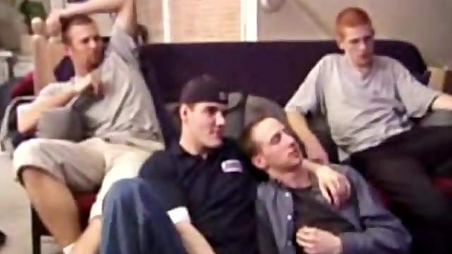 Four Curious Boys Gay Sex Orgy