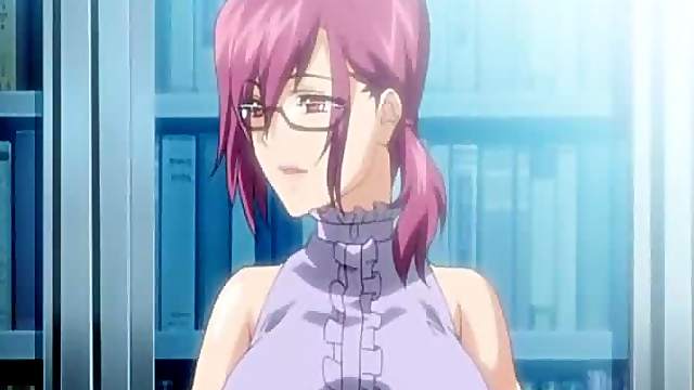 Bigboobed hentai teacher dildoing her wetpussy