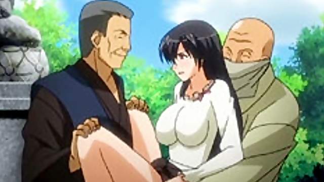 Hentai girl double penetration in the outdoor