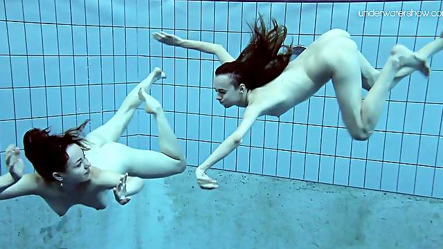 Anna's friend Lada is always ready to get lesbian with her in the pool