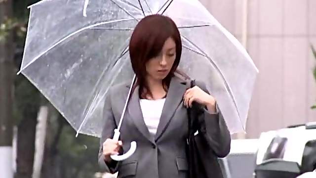 Fucking aroused babe Saya Yukimi under her black skirt