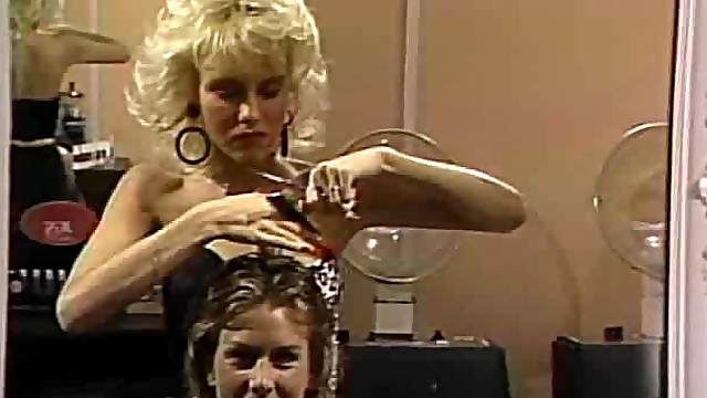 April West has hot lesbian sex at the hairdresser's