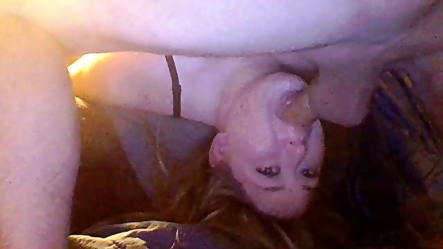 BBW from internet facefucked upside down