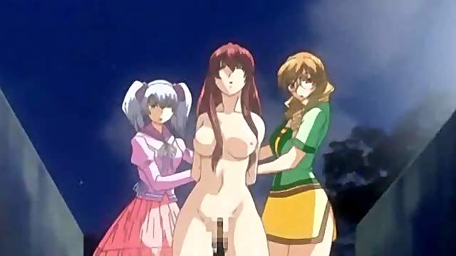 Busty hentai coed gets fucking in front of a muzzle anime