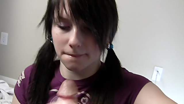 Sexy Brunette Slut Hot Handjob