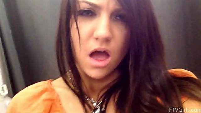 Really Kinky and Hot Self Shot Action Of Brunette Girl