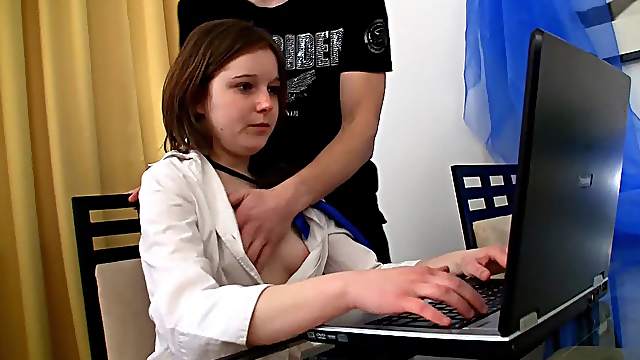 Naughty tutor seduces and undresses Peggy to dick her hard