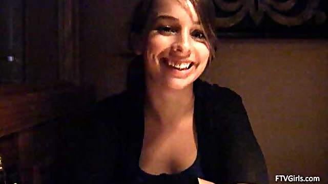 Pretty Teen Taking Out Her Tongue to the Camera in Interview Video