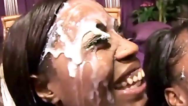 Young Ebony Sluts Fully Enjoyed By Multiple Cocks