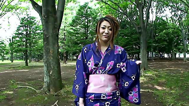 Hot Japanese Geisha Sucking Cock In A Public Toilet