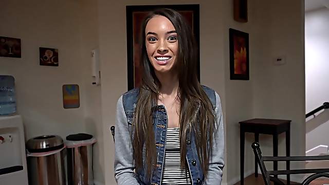 Charity Crawford wears sneakers while being plowed hard