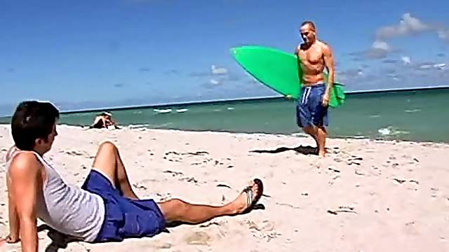 Evan gets a Blowjob from a Gay Surfer Guy
