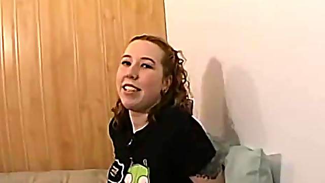 Cute teen chick bends over for an engorged love tool