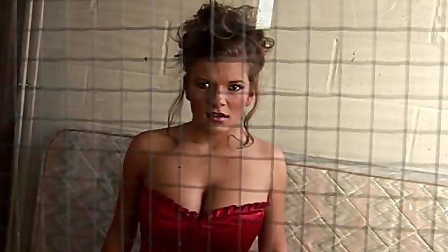 Claudia is a busty babe attacked by a couple of hot men