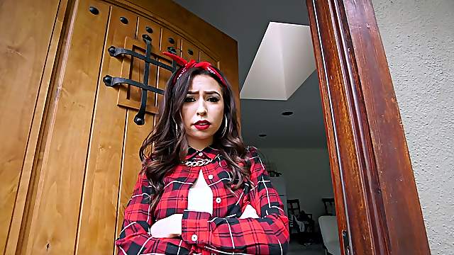 Long hair Melisa cock riding then swallowing cum in pov