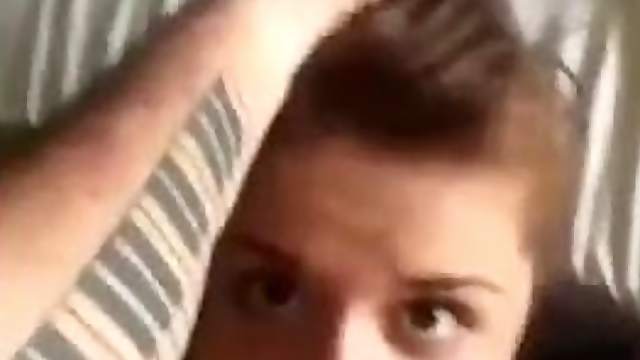 Horny amateur girl gets facefucked and cum in her mouth by her boyfriend