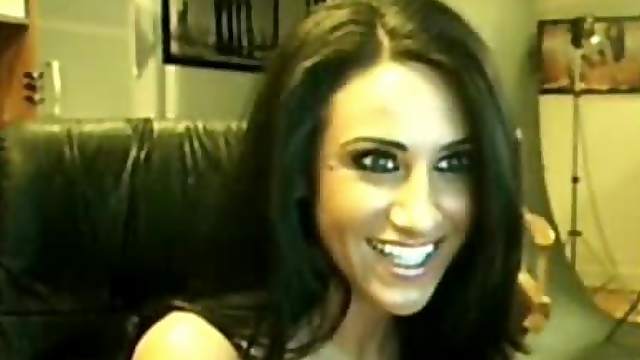 Sexy Brunette Shows Her Big Tits In A Webcam Video