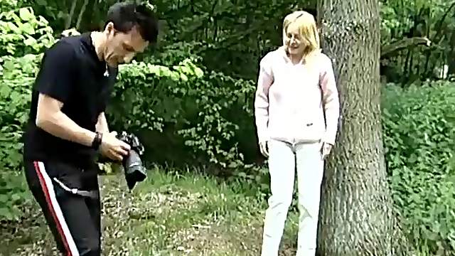 cute young blonde german teen picked up from street for her first outdoor sex