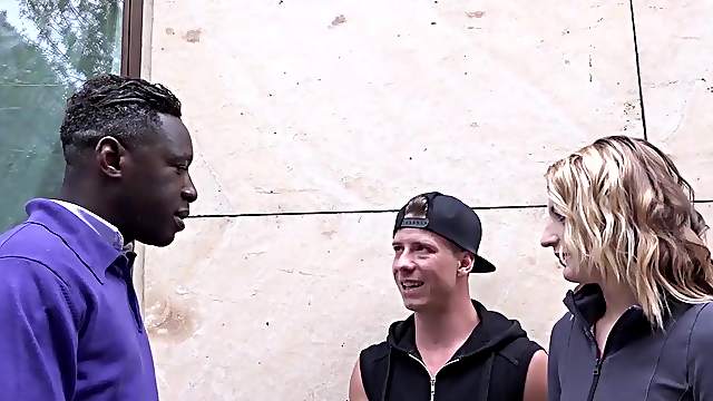 Picked up black guy to fuck me and boyfriend