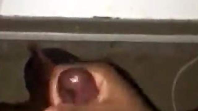 Black Guy Jerking off and Cumming on His Feet