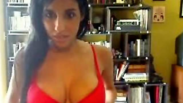 Absolutely Stunning Brunette Babe Poking Her Pussy With a Dildo