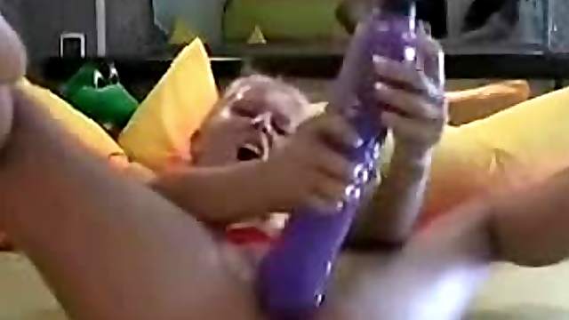 Horny Blonde Plays With Her Freshly Shaved Pussy