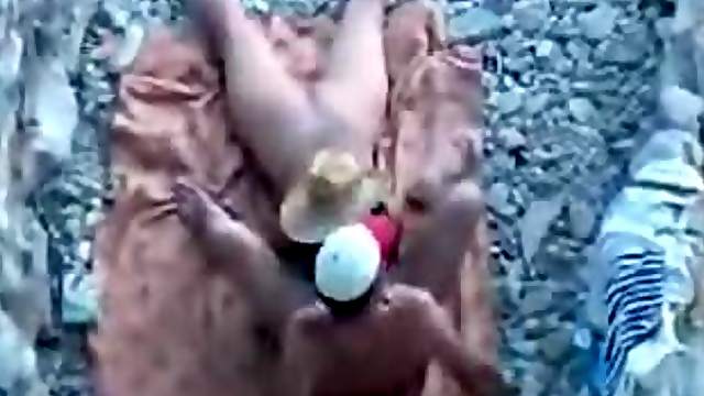 Having sex at the beach