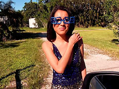 Elle Monela is a dolled up brunette who wants to be fucked in a car
