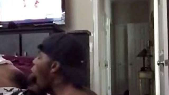 Black Thug Sucks and Gets Sprayed with Cum