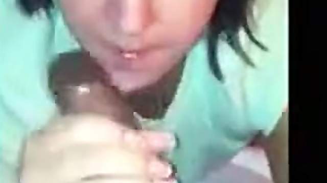 This white bitch will surely have a sorethroat after