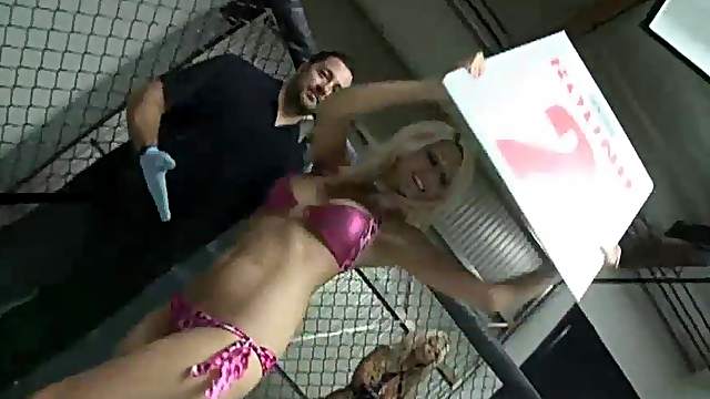 Bridgette B is a beautiful blonde who has her bra and panties off