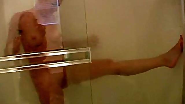 Austin taking a steamy shower and touching her gorgeous body