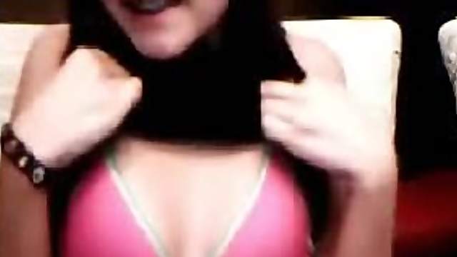 Brunette emo slut on webcam