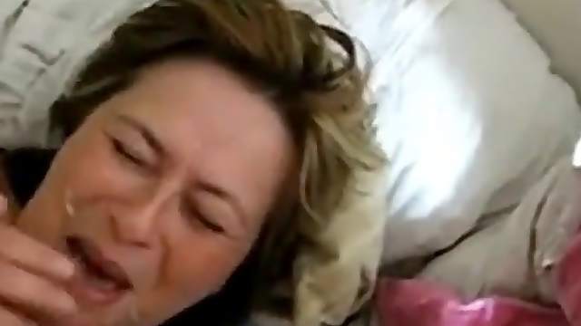 Not sure she likes cum but she sure gives it ago...found video