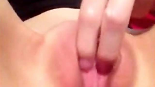 Big nipple teen fingers her wet pussy