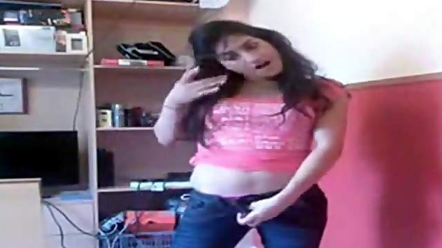 Sexy Indian slowly strips then lays down and shows her very nice pussy